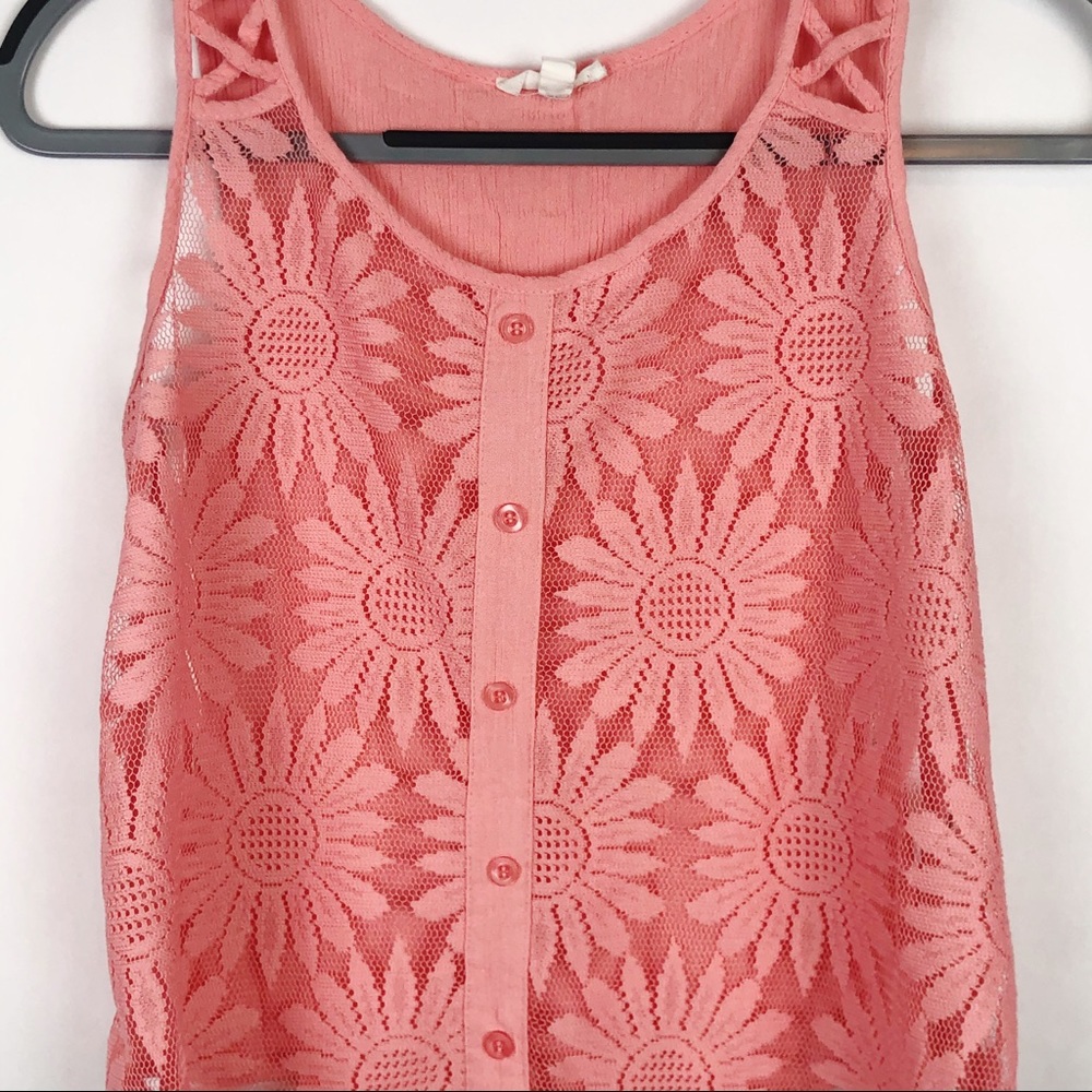Mine daisy crop top pink knit - Picture 2 of 4